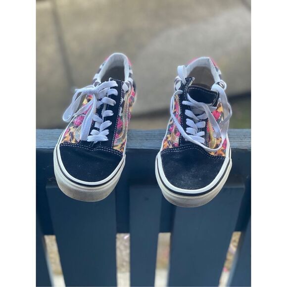 Vans Women’s Old Skool Rose Leopard Check Multicolor Sz 7 US - Picture 8 of 9